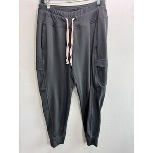 Alpine Design Womens Cargo Jogger Pants Black Drawstring Tapered Size M